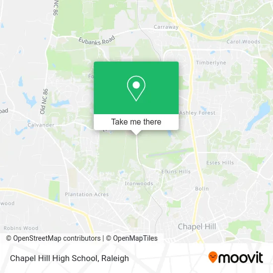 Chapel Hill High School map
