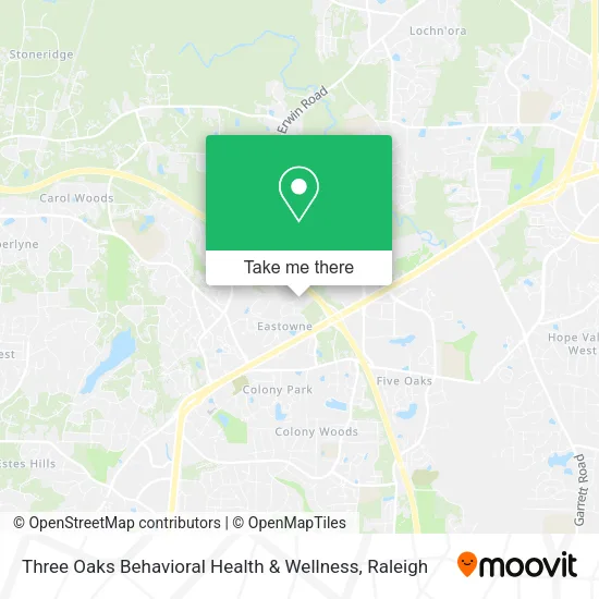 Three Oaks Behavioral Health & Wellness map