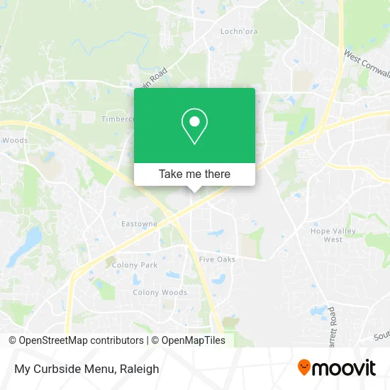 My Curbside Menu map