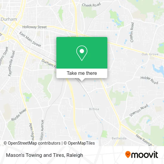 Mapa de Mason's Towing and Tires
