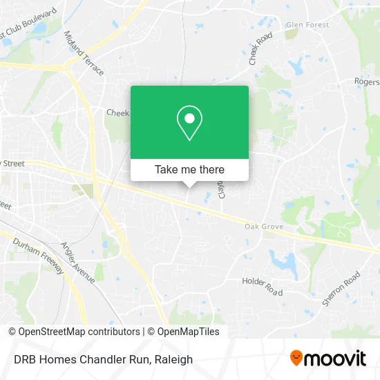 DRB Homes Chandler Run map