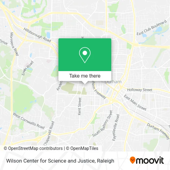 Mapa de Wilson Center for Science and Justice