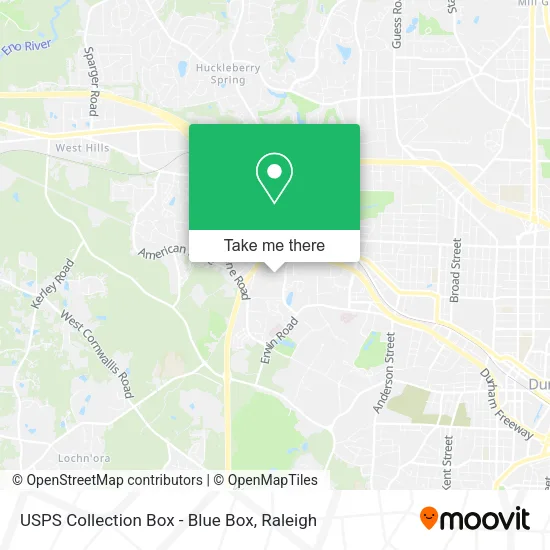 Mapa de USPS Collection Box - Blue Box