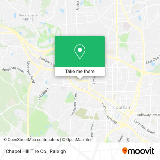 Chapel Hill Tire Co. map