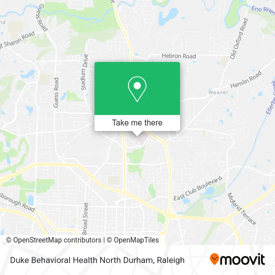 Duke Behavioral Health North Durham map