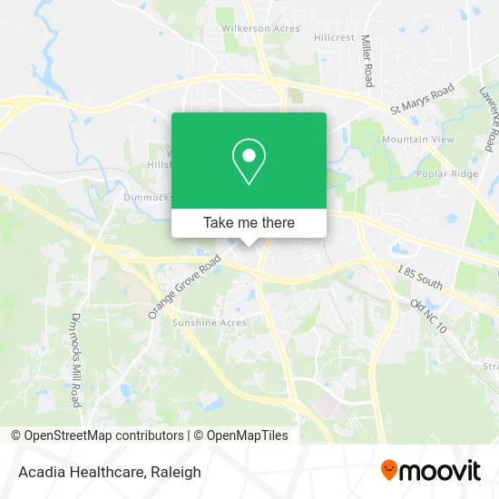 Acadia Healthcare map