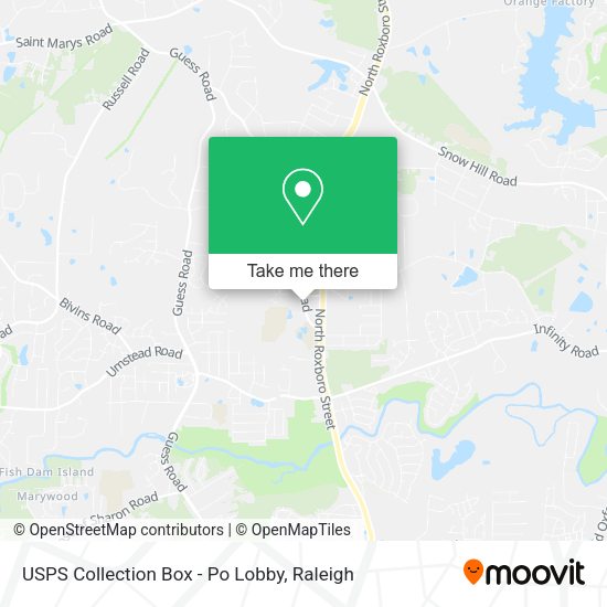 USPS Collection Box - Po Lobby map