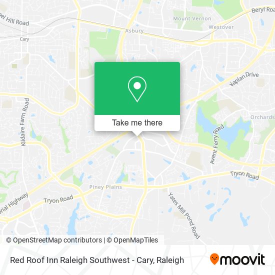 Red Roof Inn Raleigh Southwest - Cary map