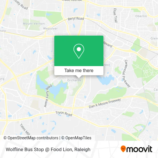 Wolfline Bus Stop @ Food Lion map