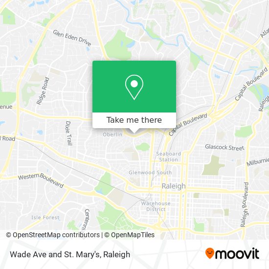 Wade Ave and St. Mary's map