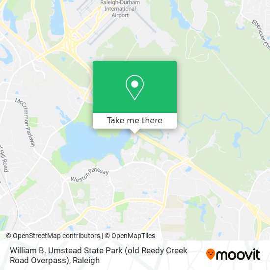 William B. Umstead State Park (old Reedy Creek Road Overpass) map