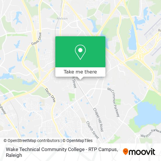 Mapa de Wake Technical Community College - RTP Campus