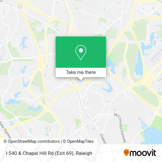 Mapa de I-540 & Chapel Hill Rd (Exit 69)
