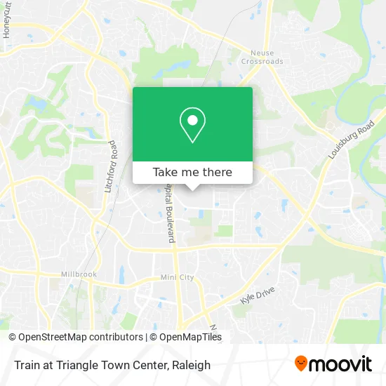 Triangle Town Center Map How To Get To Train At Triangle Town Center In Raleigh By Bus?