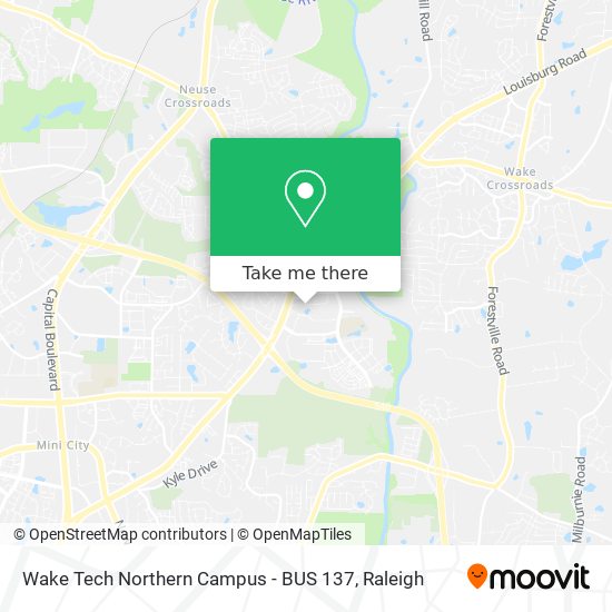 Mapa de Wake Tech Northern Campus - BUS 137