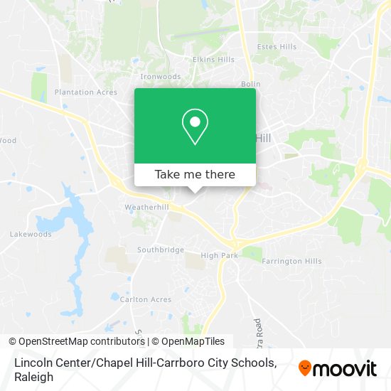 Lincoln Center / Chapel Hill-Carrboro City Schools map