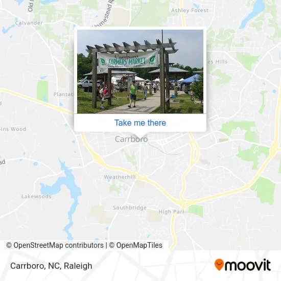 Carrboro, NC map