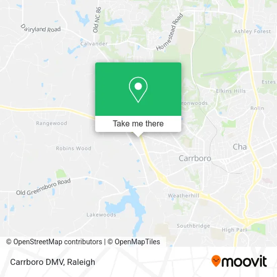 Mapa de Carrboro DMV