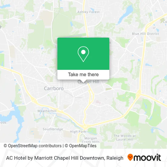 AC Hotel by Marriott Chapel Hill Downtown map