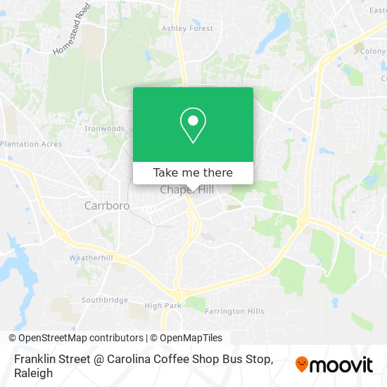 Mapa de Franklin Street @ Carolina Coffee Shop Bus Stop