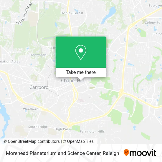 Morehead Planetarium and Science Center map