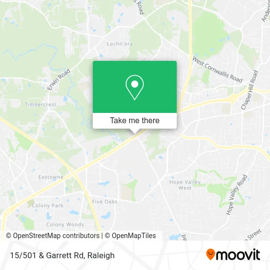 15/501 & Garrett Rd map