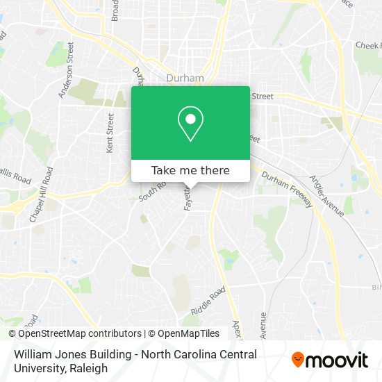 William Jones Building - North Carolina Central University map