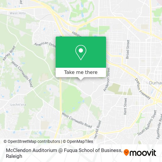 Mapa de McClendon Auditorium @ Fuqua School of Business