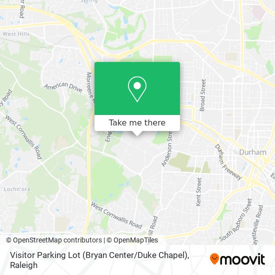 Mapa de Visitor Parking Lot (Bryan Center / Duke Chapel)
