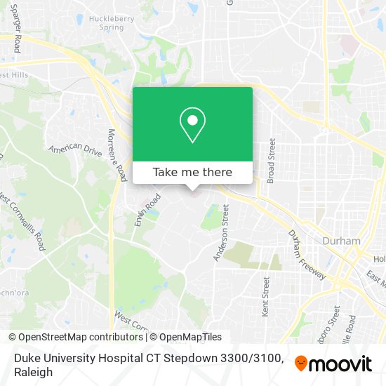 Duke University Hospital CT Stepdown 3300 / 3100 map