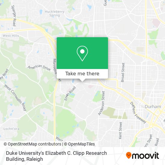Mapa de Duke University's Elizabeth C. Clipp Research Building