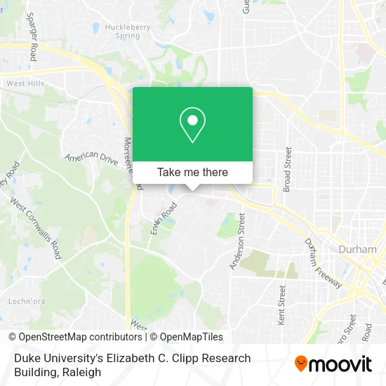 Mapa de Duke University's Elizabeth C. Clipp Research Building