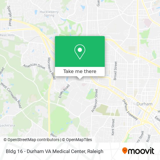 Bldg 16 - Durham VA Medical Center map