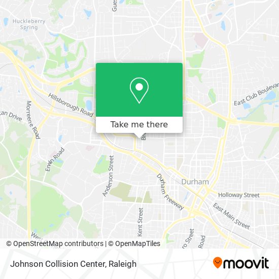 Mapa de Johnson Collision Center