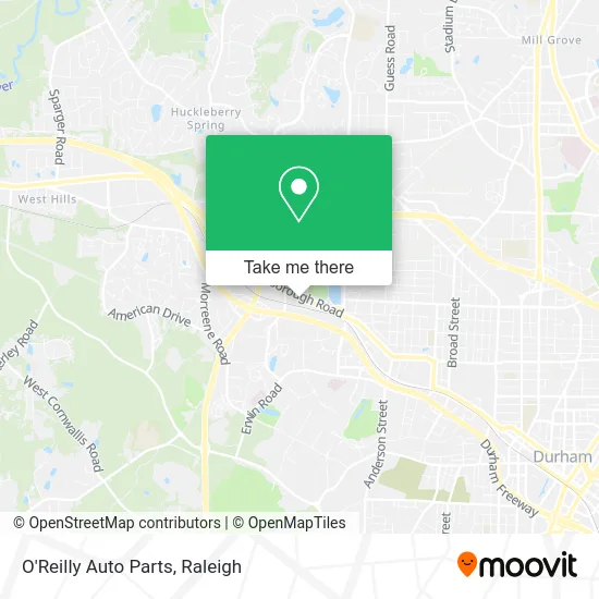 O'Reilly Auto Parts map