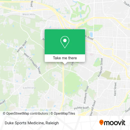 Duke Sports Medicine map