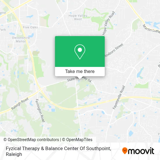 Fyzical Therapy & Balance Center Of Southpoint map