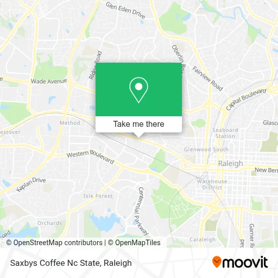 Saxbys Coffee Nc State map