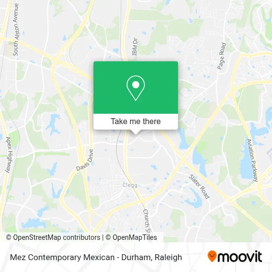 Mez Contemporary Mexican - Durham map