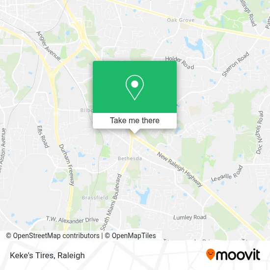 Keke's Tires map