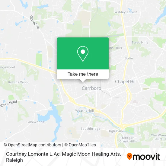 Courtney Lomonte L.Ac, Magic Moon Healing Arts map