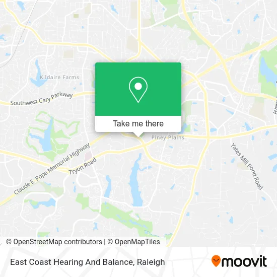 East Coast Hearing And Balance map