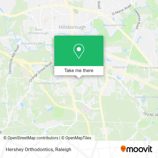 Hershey Orthodontics map