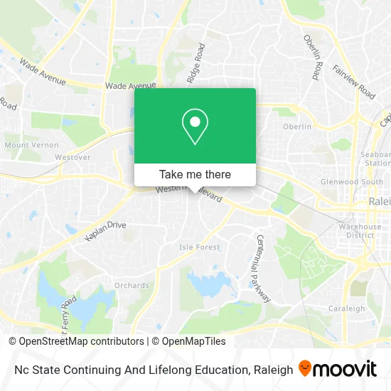 Nc State Continuing And Lifelong Education map