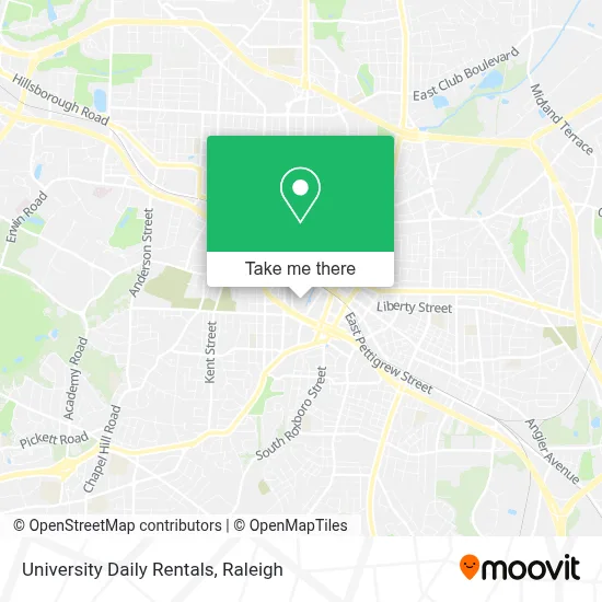 University Daily Rentals map