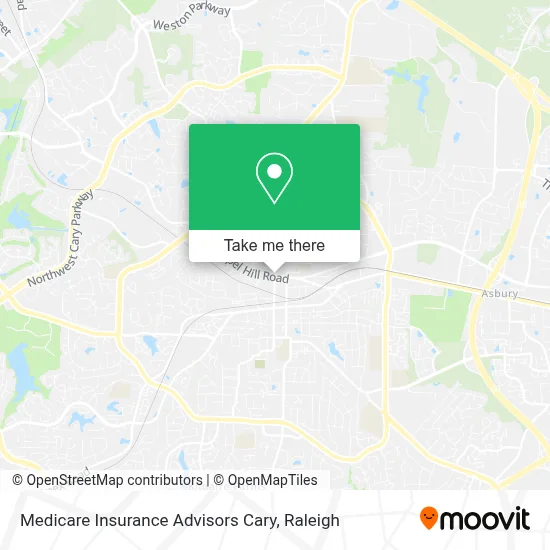 Medicare Insurance Advisors Cary map