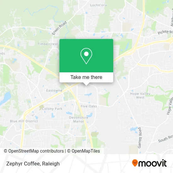 Zephyr Coffee map