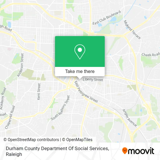 Durham County Department Of Social Services map