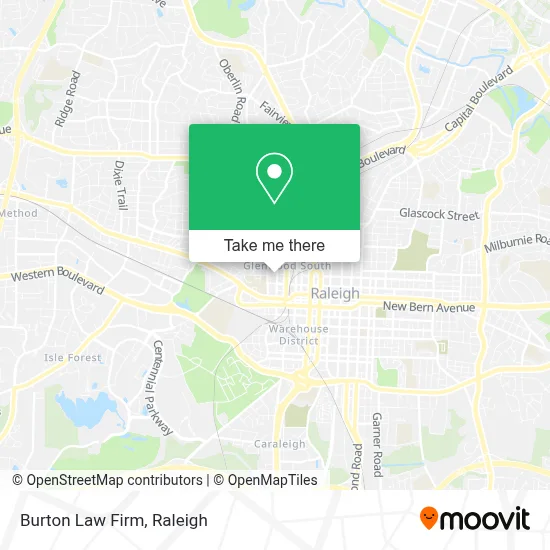 Burton Law Firm map