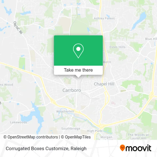 Corrugated Boxes Customize map